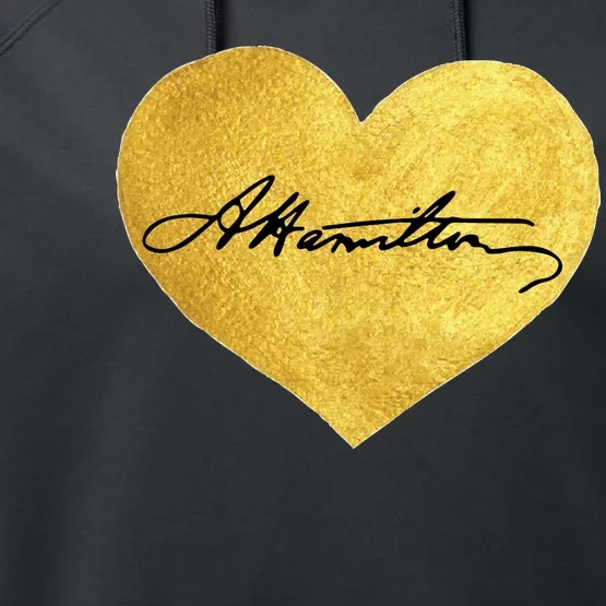 Love A. Hamilton Golden Signature Heart Performance Fleece Hoodie