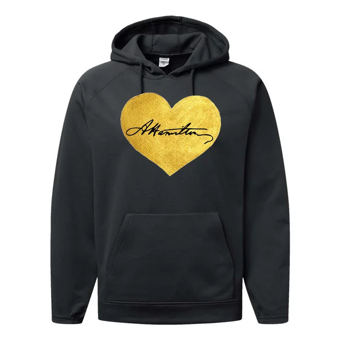 Love A. Hamilton Golden Signature Heart Performance Fleece Hoodie