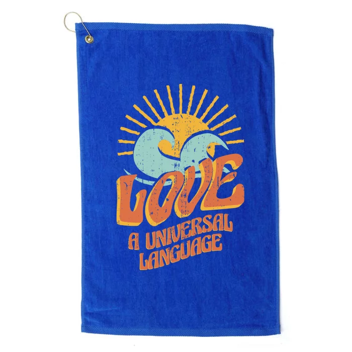 Love A Universal Language Platinum Collection Golf Towel