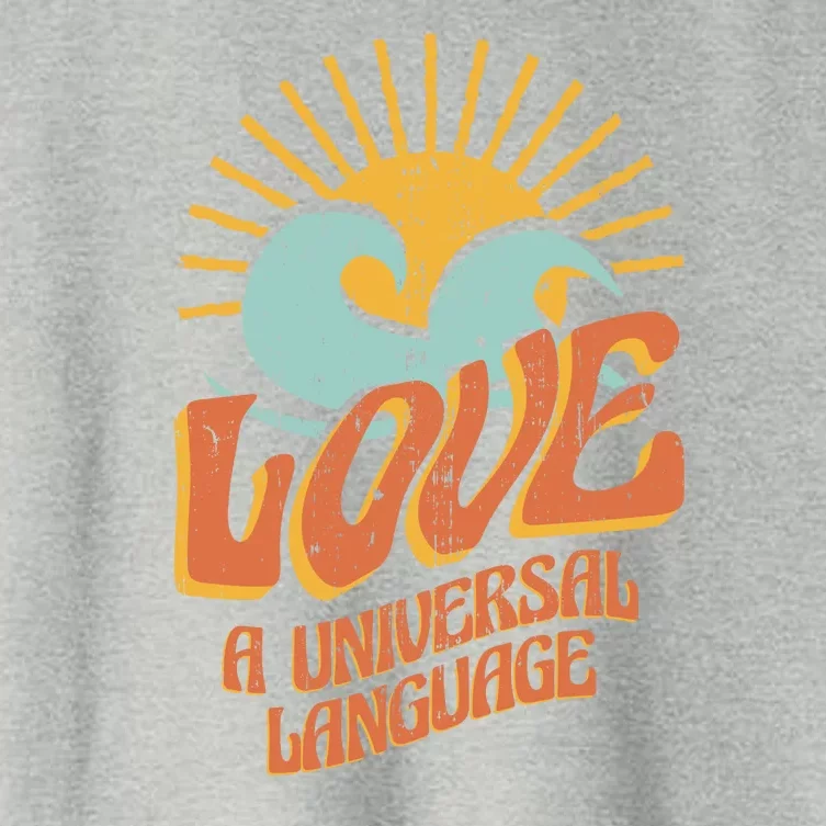 Love A Universal Language Women's Crop Top Tee