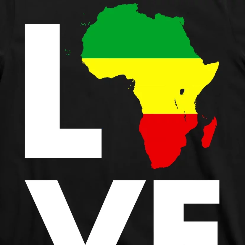 LOVE Africa Map Black History Month T-Shirt