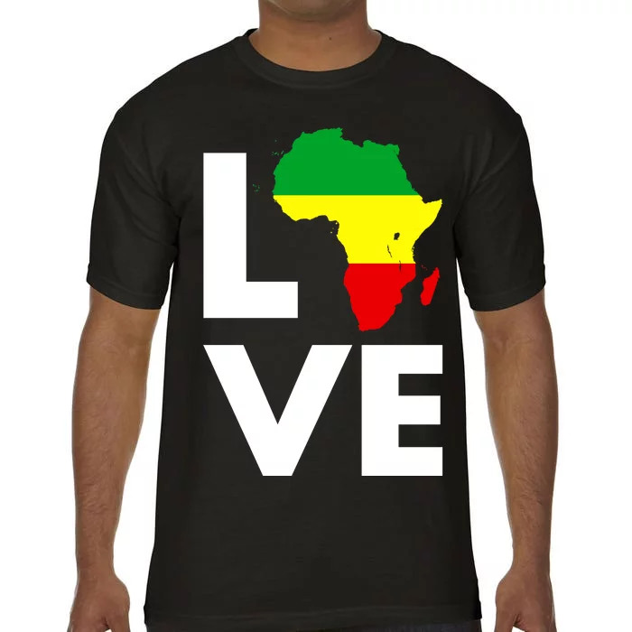 LOVE Africa Map Black History Month Comfort Colors T-Shirt