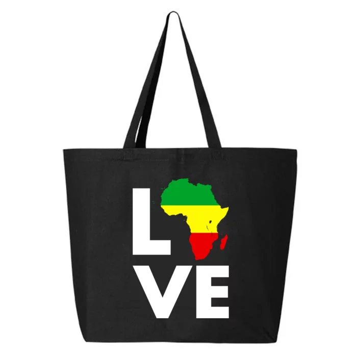 LOVE Africa Map Black History Month 25L Jumbo Tote