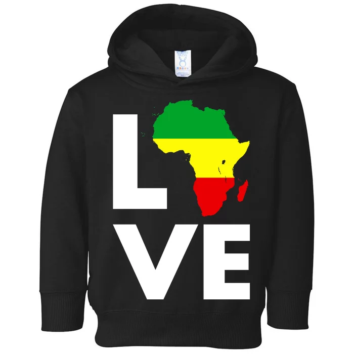 LOVE Africa Map Black History Month Toddler Hoodie