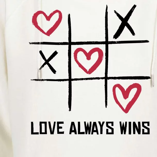 Love Always Wins Game Womens Funnel Neck Pullover Hood