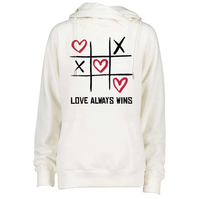 Love Always Wins Game Womens Funnel Neck Pullover Hood