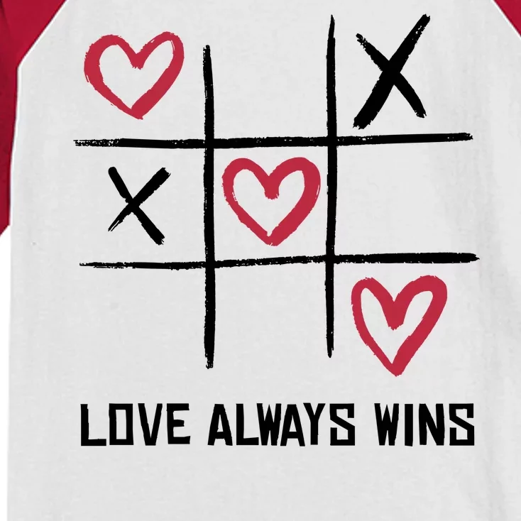 Love Always Wins Game Kids Colorblock Raglan Jersey