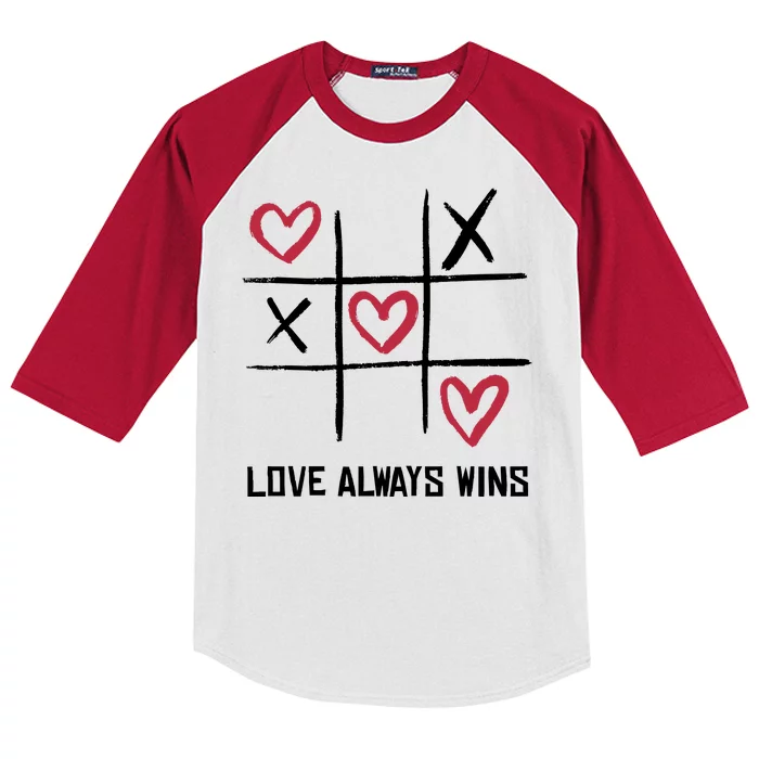 Love Always Wins Game Kids Colorblock Raglan Jersey