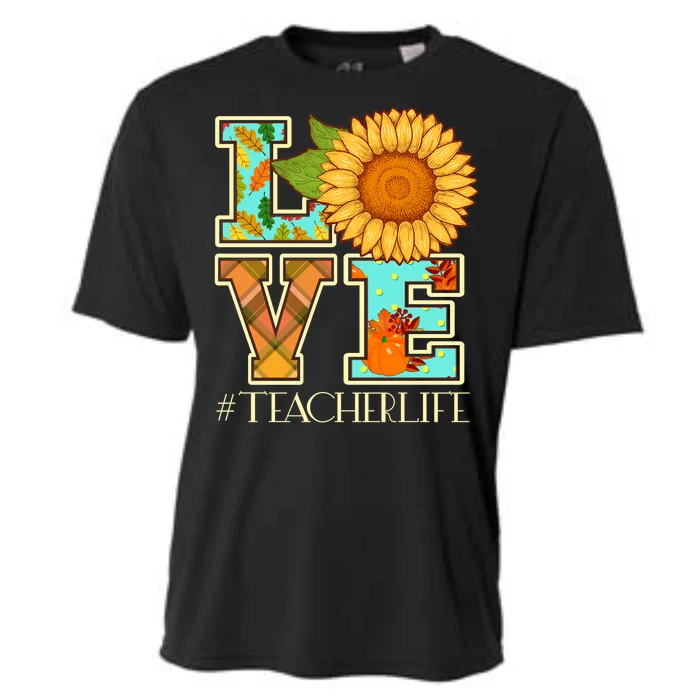 Love Autumn Fall #Teacher Life Cooling Performance Crew T-Shirt