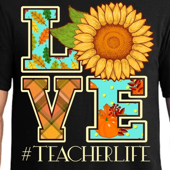 Love Autumn Fall #Teacher Life Pajama Set