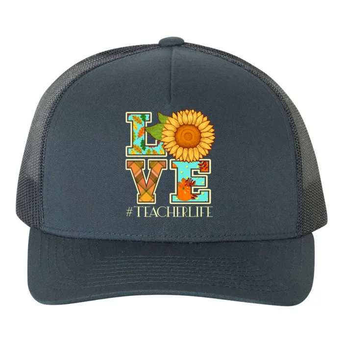 Love Autumn Fall #Teacher Life Yupoong Adult 5-Panel Trucker Hat