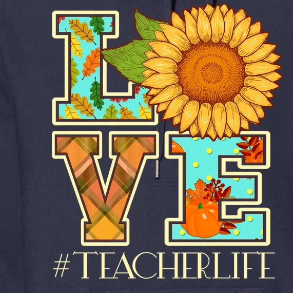 Love Autumn Fall #Teacher Life Premium Hoodie