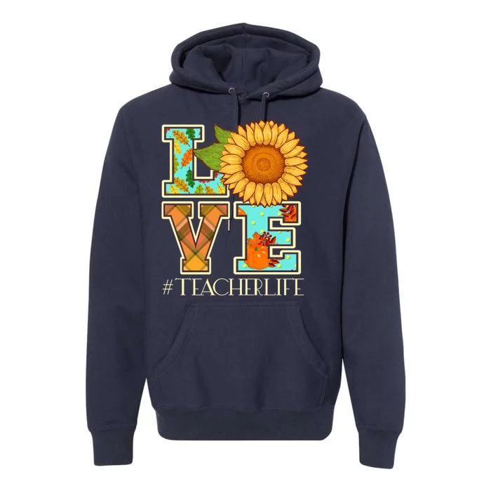 Love Autumn Fall #Teacher Life Premium Hoodie