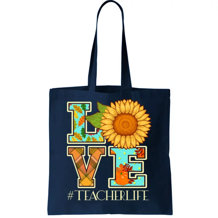 Love Autumn Fall #Teacher Life Tote Bag