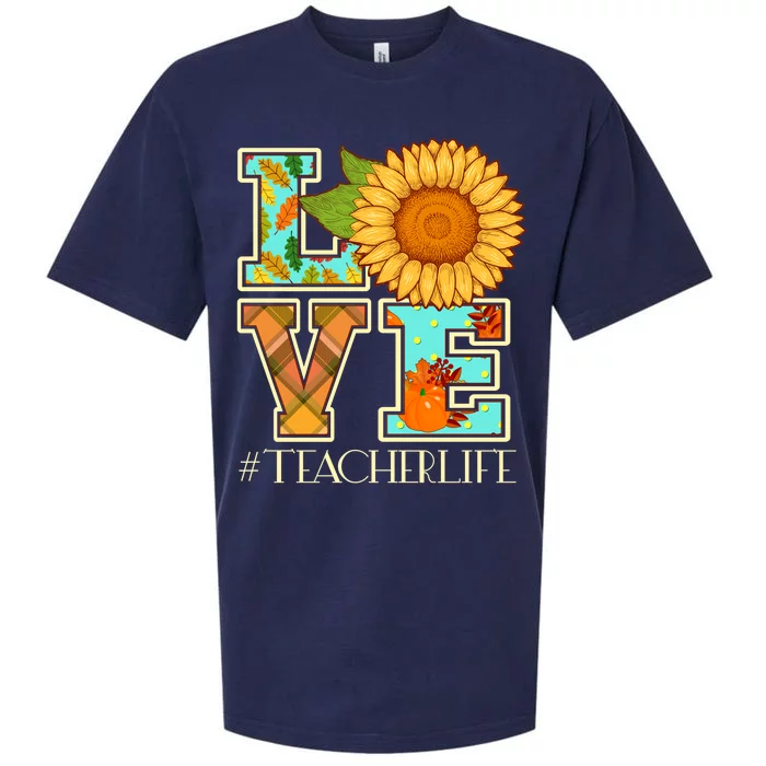 Love Autumn Fall #Teacher Life Sueded Cloud Jersey T-Shirt