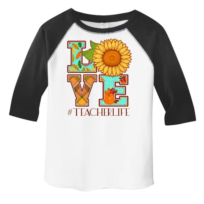 Love Autumn Fall #Teacher Life Toddler Fine Jersey T-Shirt