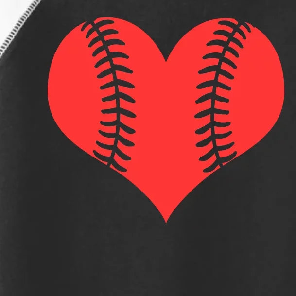 Love Baseball Red Heart Toddler Fine Jersey T-Shirt