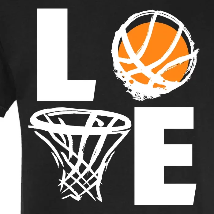 Love Basketball Hoop Garment-Dyed Heavyweight T-Shirt