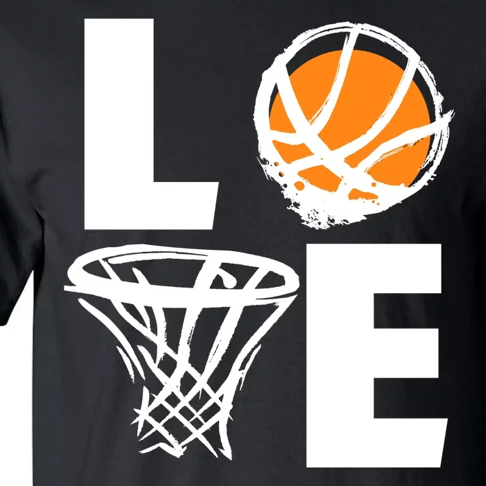 Love Basketball Hoop Tall T-Shirt