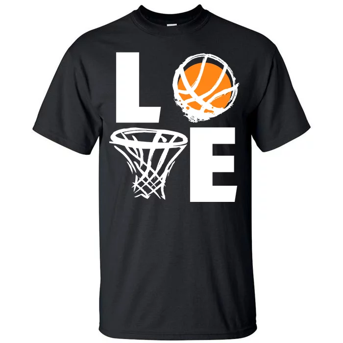 Love Basketball Hoop Tall T-Shirt