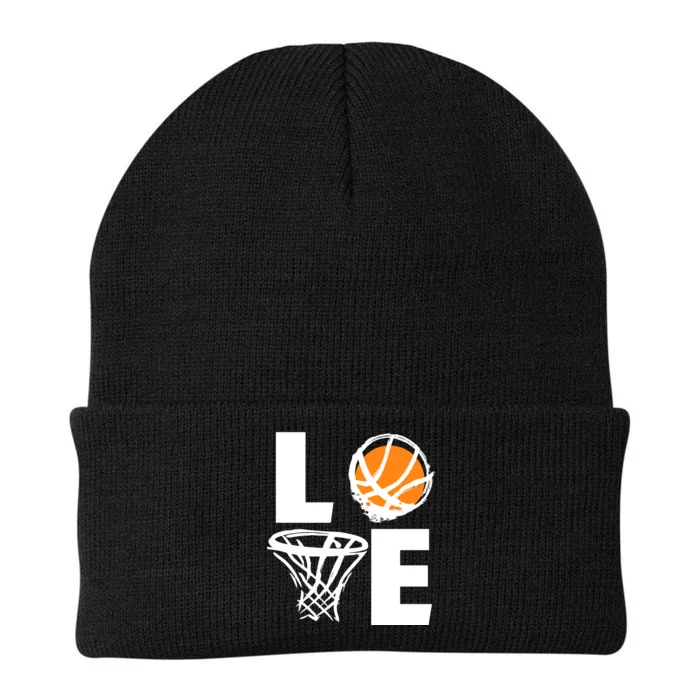 Love Basketball Hoop Knit Cap Winter Beanie