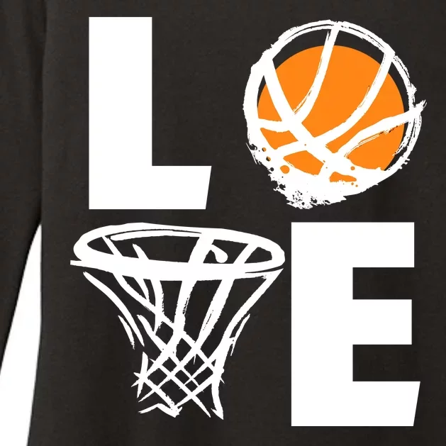 Love Basketball Hoop Womens CVC Long Sleeve Shirt