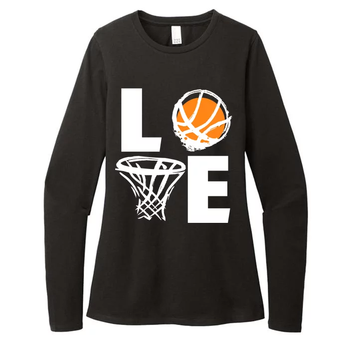 Love Basketball Hoop Womens CVC Long Sleeve Shirt