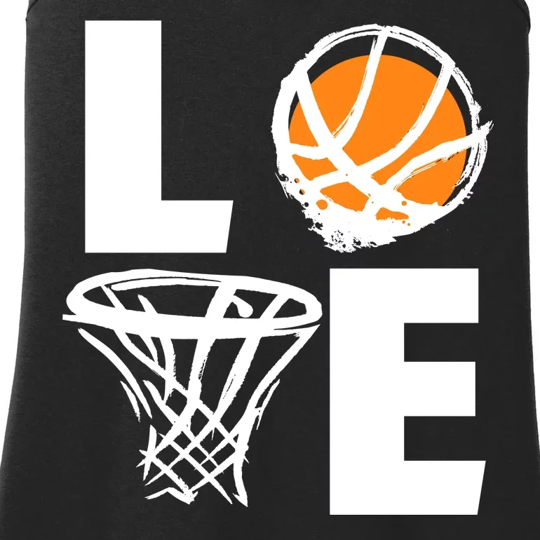 Love Basketball Hoop Ladies Essential Tank