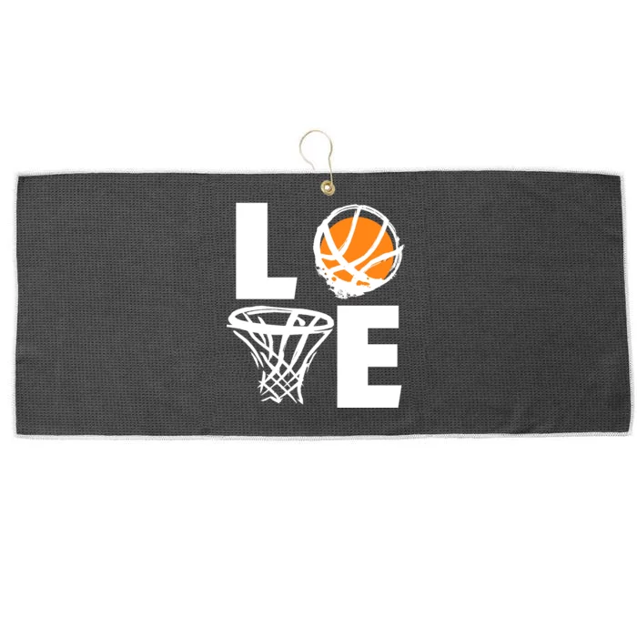 Love Basketball Hoop Large Microfiber Waffle Golf Towel