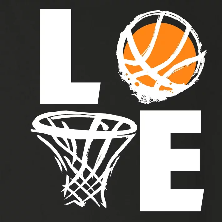 Love Basketball Hoop Toddler Long Sleeve Shirt