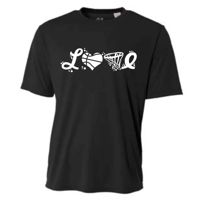 Love Basketball Symbols Cooling Performance Crew T-Shirt