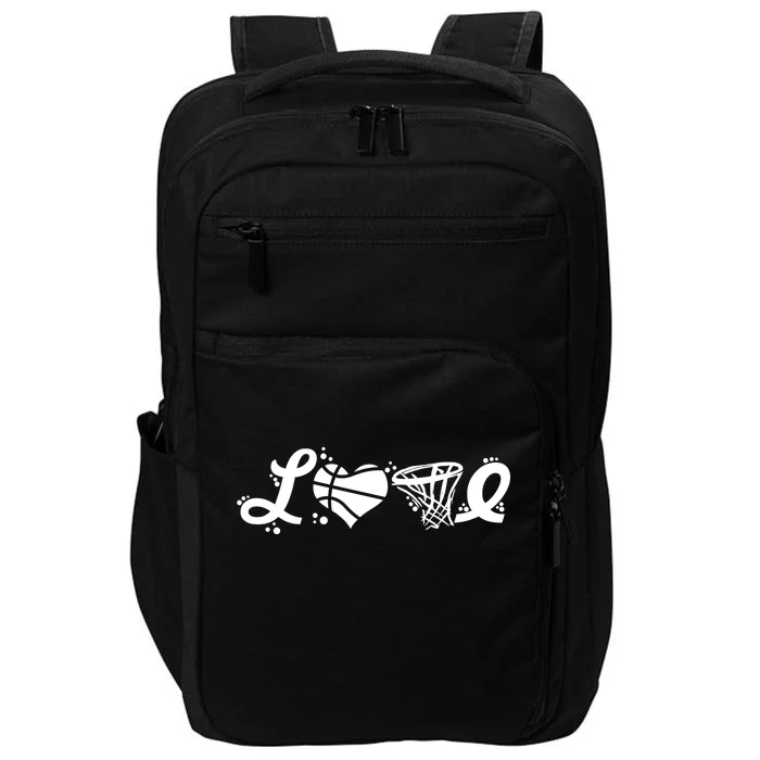 Love Basketball Symbols Impact Tech Backpack