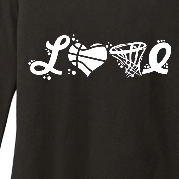 Love Basketball Symbols Womens CVC Long Sleeve Shirt