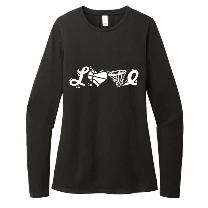 Love Basketball Symbols Womens CVC Long Sleeve Shirt