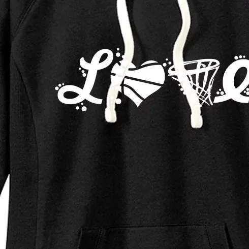 Love Basketball Symbols Women's Fleece Hoodie