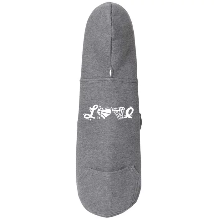 Love Basketball Symbols Doggie 3-End Fleece Hoodie