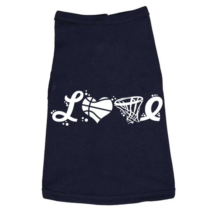 Love Basketball Symbols Doggie Tank