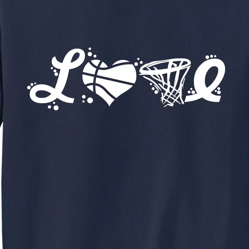 Love Basketball Symbols Tall Sweatshirt