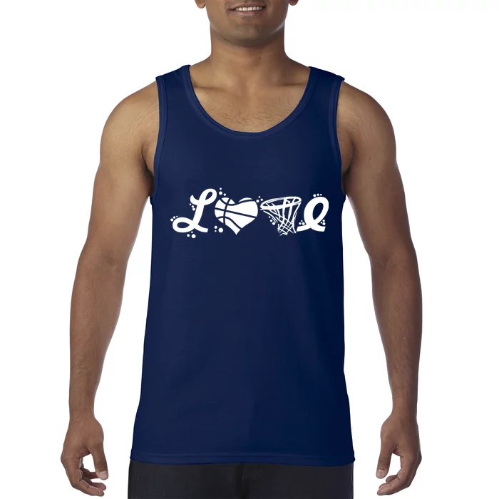 Love Basketball Symbols Tank Top