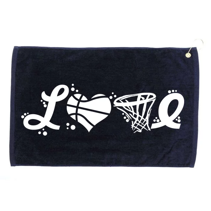 Love Basketball Symbols Grommeted Golf Towel