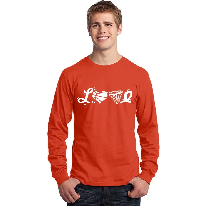 Love Basketball Symbols Tall Long Sleeve T-Shirt