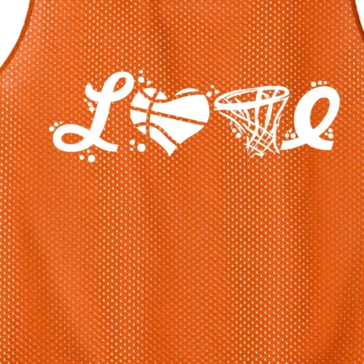 Love Basketball Symbols Mesh Reversible Basketball Jersey Tank