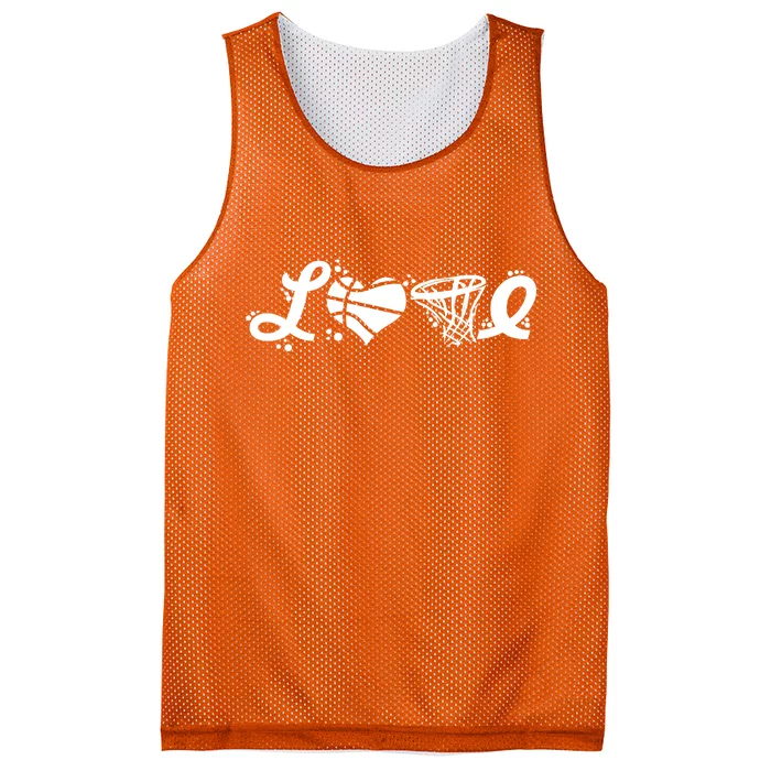 Love Basketball Symbols Mesh Reversible Basketball Jersey Tank