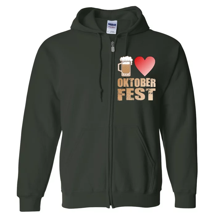 Love Beer Ocktoberfest Full Zip Hoodie