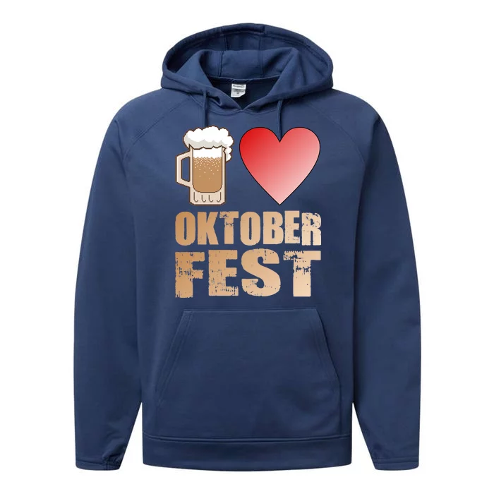 Love Beer Ocktoberfest Performance Fleece Hoodie