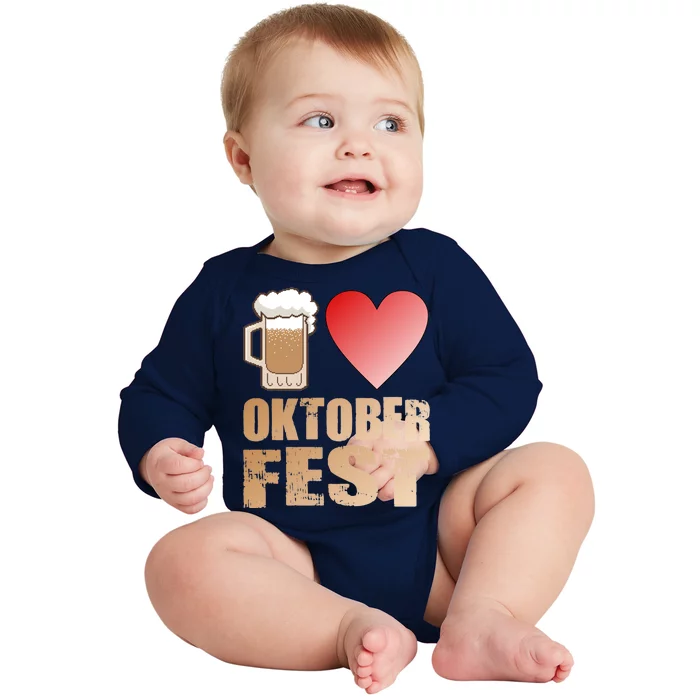 Love Beer Ocktoberfest Baby Long Sleeve Bodysuit