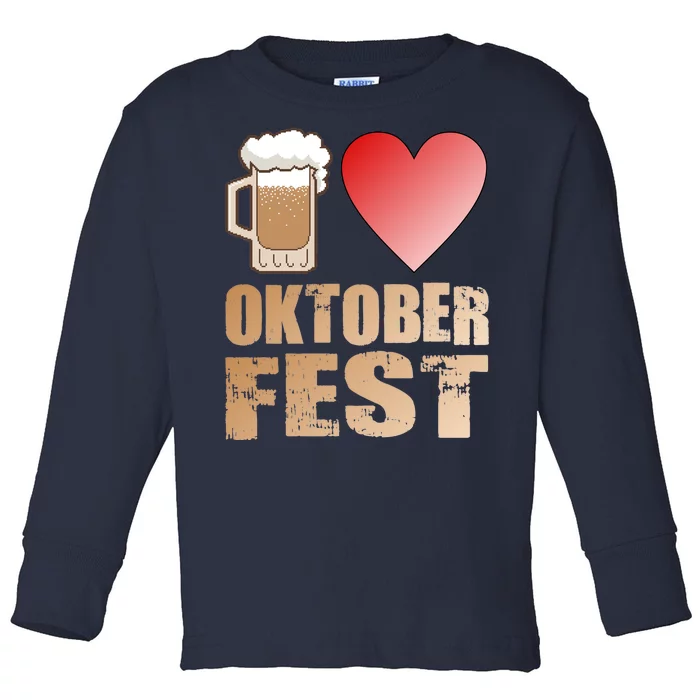 Love Beer Ocktoberfest Toddler Long Sleeve Shirt