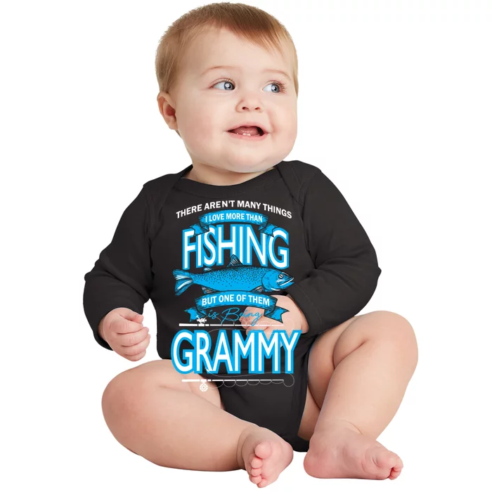 Love Being Grammy More Than Fishing Baby Long Sleeve Bodysuit