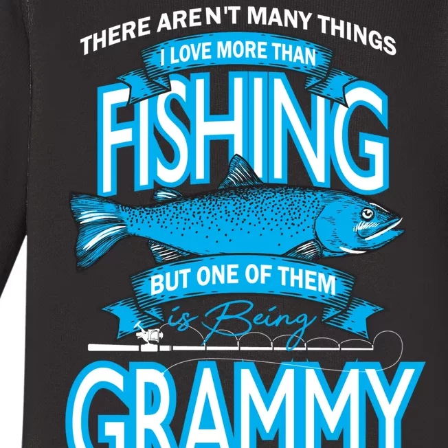 Love Being Grammy More Than Fishing Baby Long Sleeve Bodysuit