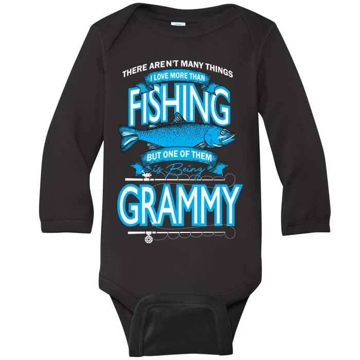 Love Being Grammy More Than Fishing Baby Long Sleeve Bodysuit